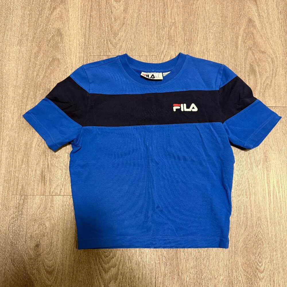 FILA Women’s Blue T-shirt with Black Stripe